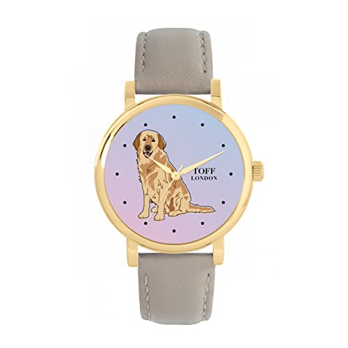 Toff London Beige Golden Retriever-Uhr von Toff London