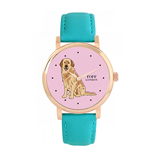 Toff London Beige Golden Retriever-Uhr von Toff London