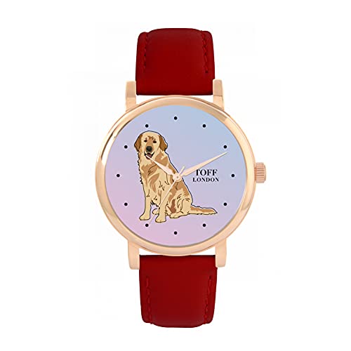 Toff London Beige Golden Retriever-Uhr von Toff London