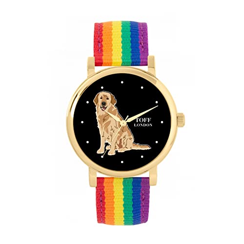 Toff London Beige Golden Retriever-Uhr von Toff London