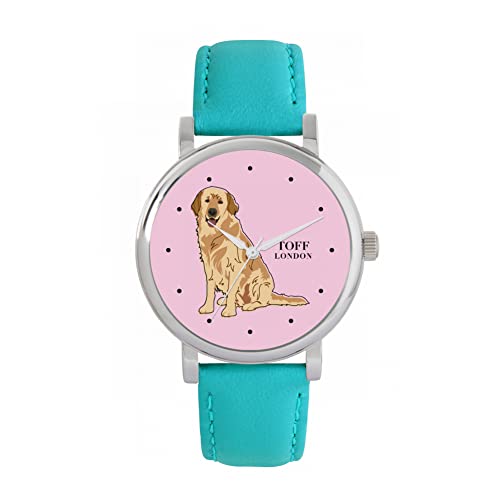 Toff London Beige Golden Retriever-Uhr von Toff London