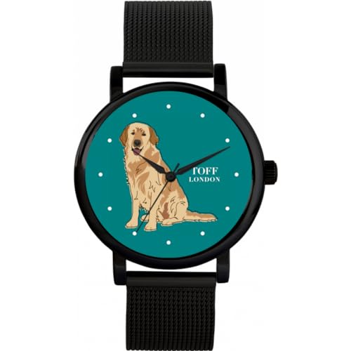 Toff London Beige Golden Retriever-Uhr von Toff London