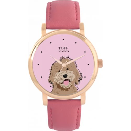 Toff London Beige Labradoodle-Kopf-Hundeuhr von Toff London