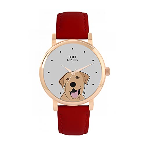 Toff London Beige Labrador Retriever-Kopf-Hundeuhr von Toff London
