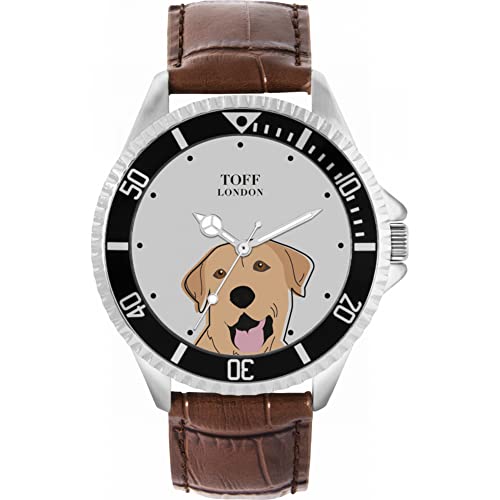 Toff London Beige Labrador Retriever-Kopf-Hundeuhr von Toff London