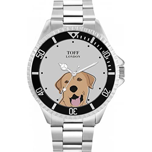 Toff London Beige Labrador Retriever-Kopf-Hundeuhr von Toff London