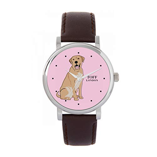 Toff London Beige Labrador Retriever-Hundeuhr von Toff London