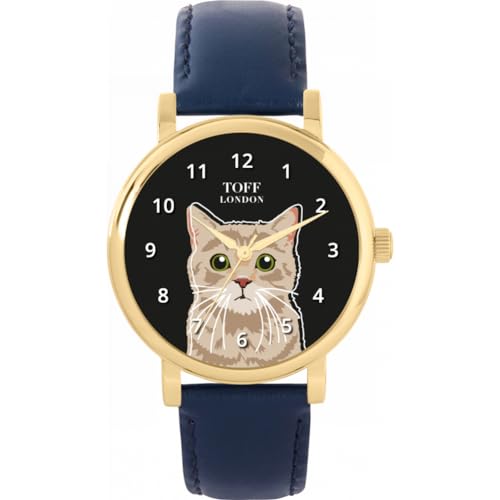 Toff London Beige Tabby Katzenkopfuhr von Toff London