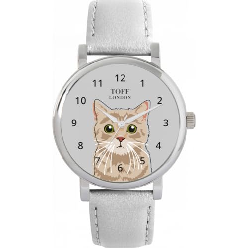 Toff London Beige Tabby Katzenkopfuhr von Toff London