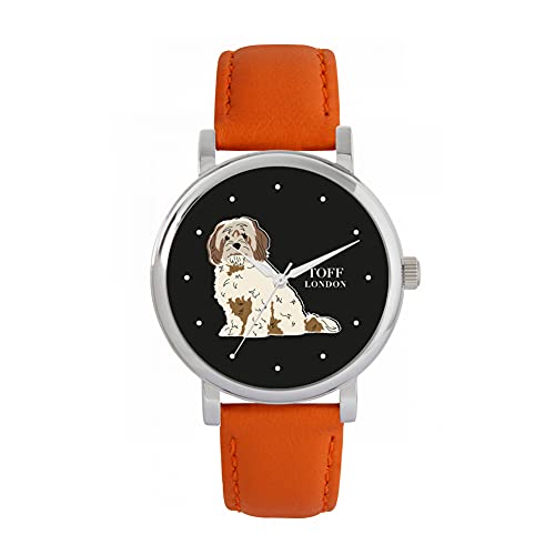 Toff London Beige-braune Cavachon-Uhr von Toff London