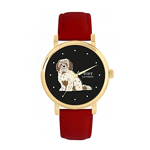 Toff London Beige-braune Cavachon-Uhr von Toff London