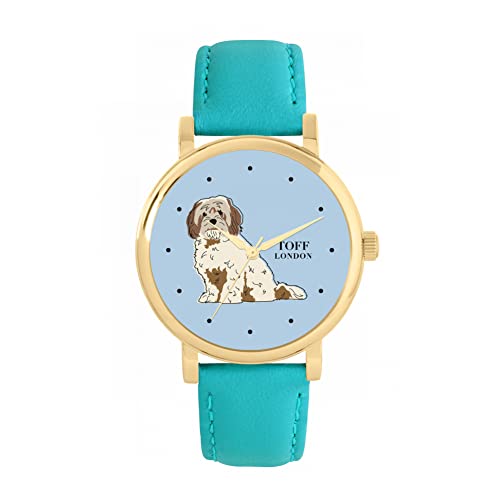 Toff London Beige-braune Cavachon-Uhr von Toff London