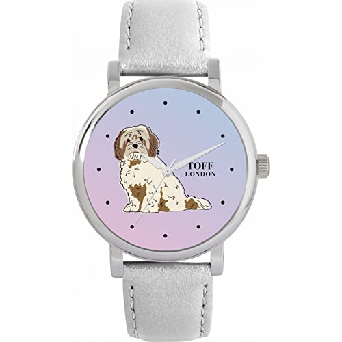 Toff London Beige-braune Cavachon-Uhr von Toff London