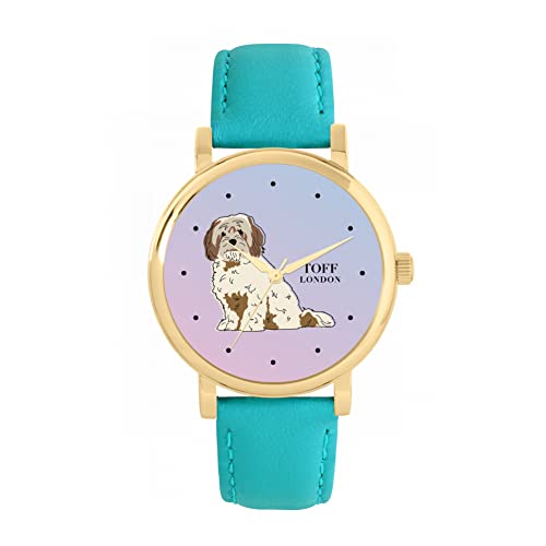 Toff London Beige-braune Cavachon-Uhr von Toff London