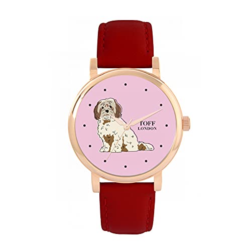 Toff London Beige-braune Cavachon-Uhr von Toff London