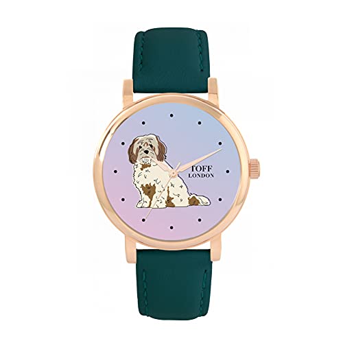 Toff London Beige-braune Cavachon-Uhr von Toff London