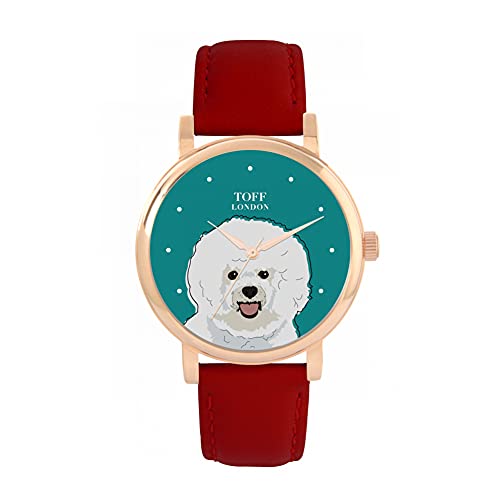 Toff London Bichon Frise Head Hundeuhr von Toff London