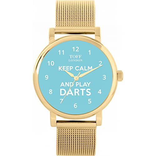 Toff London Blau Bleib ruhig und Spiele Darts Batons Watch von Toff London