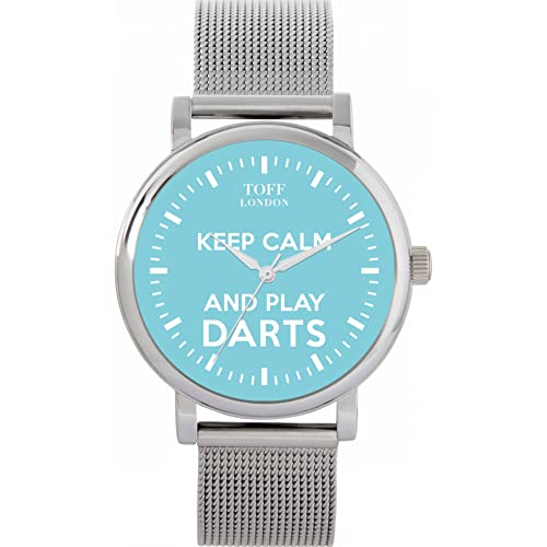 Toff London Blau Bleib ruhig und Spiele Darts Batons Watch von Toff London