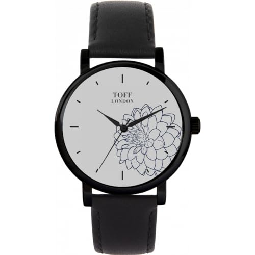 Toff London Blaue Dahlie-Blumenuhr von Toff London