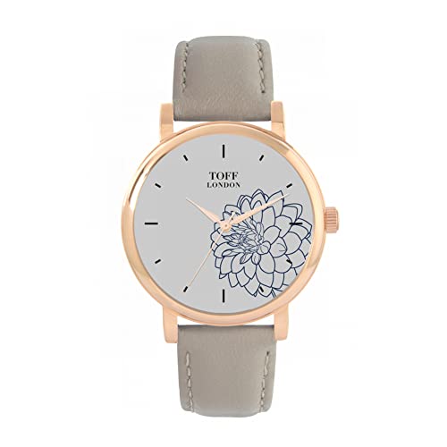 Toff London Blaue Dahlie-Blumenuhr von Toff London