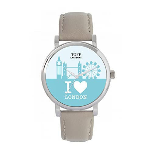 Toff London Blaue London City Skyline-Uhr von Toff London