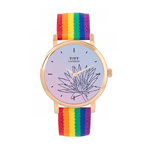 Toff London Blaue Seerosen-Blumenuhr von Toff London