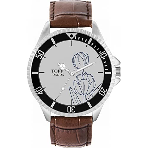 Toff London Blaue Tulpe-Blumen-Uhr von Toff London