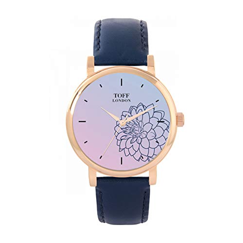 Toff London Blue Dahlia Uhr von Toff London