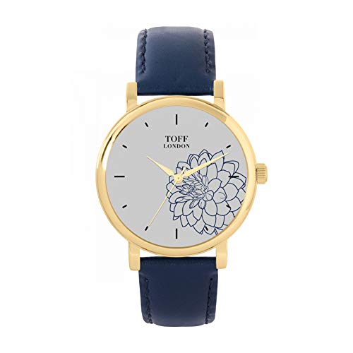 Toff London Blue Dahlia Uhr von Toff London