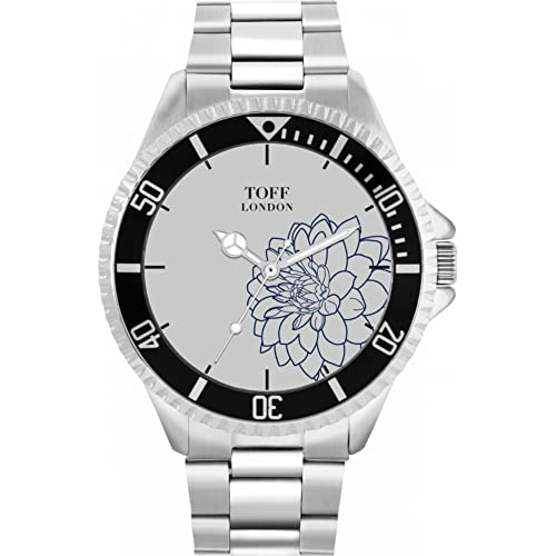 Toff London Blaue Dahlie-Blumen-Uhr von Toff London