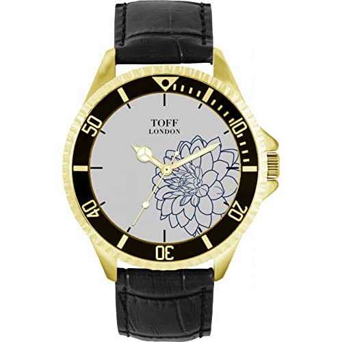 Toff London Blaue Dahlie-Blumen-Uhr von Toff London