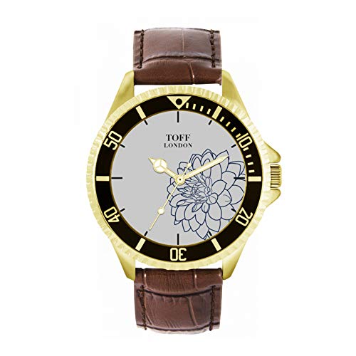 Toff London Blaue Dahlie-Blumen-Uhr von Toff London