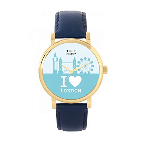 Toff London Blue London City Skyline Uhr von Toff London