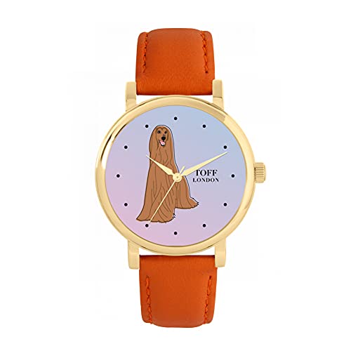 Toff London Braune Afghanen-Hundeuhr von Toff London