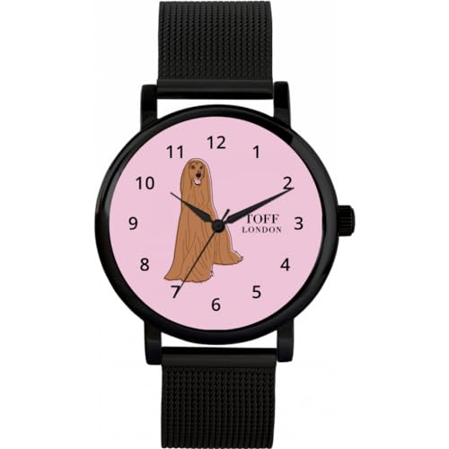 Toff London Braune Afghanen-Hundeuhr von Toff London