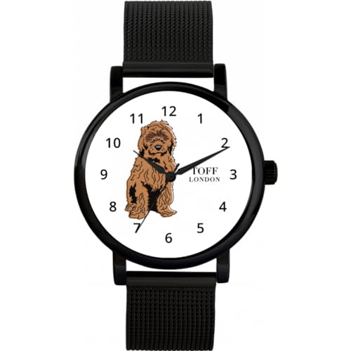 Toff London Braune Cockapoo-Hundeuhr von Toff London