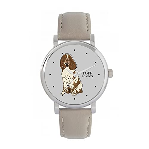 Toff London Braune weiße Springerspaniel-Hundeuhr von Toff London