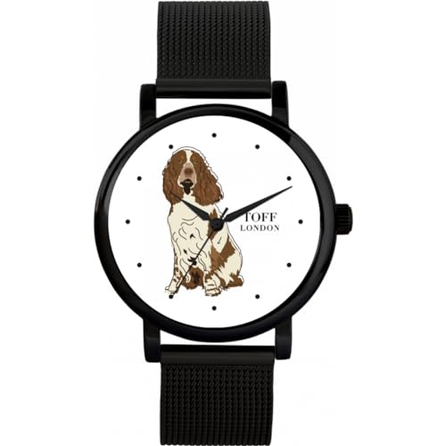 Toff London Braune weiße Springerspaniel-Hundeuhr von Toff London