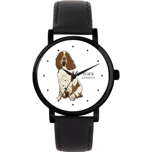 Toff London Braune weiße Springerspaniel-Hundeuhr von Toff London