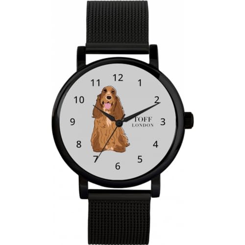 Toff London Brown-CockerSpaniel-Hundeuhr von Toff London