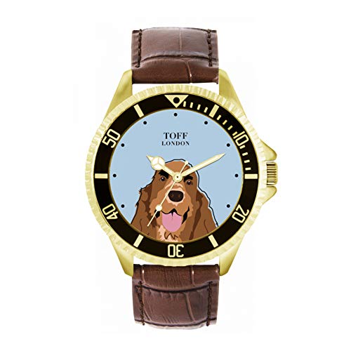 Toff London Brown-CockerSpaniel-Kopf-Hundeuhr von Toff London