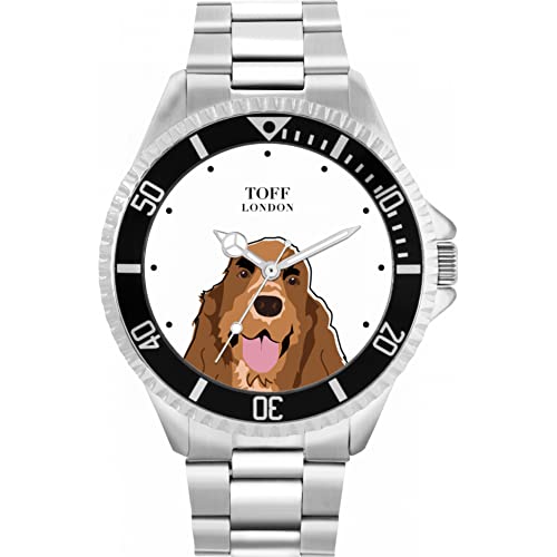 Toff London Brown-CockerSpaniel-Kopf-Hundeuhr von Toff London