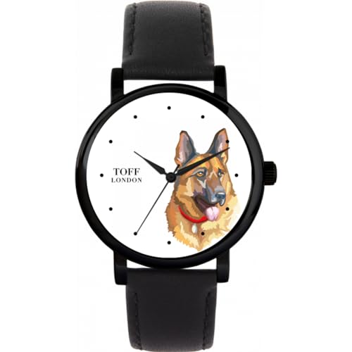 Toff London Deutscher Schäferhund-Kopf-Hundeuhr von Toff London