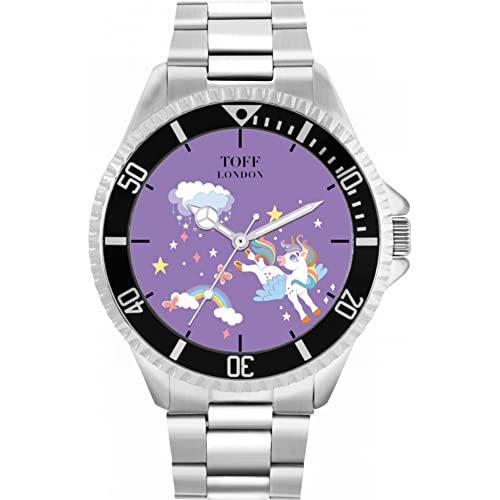 Toff London Einhorn Regenbogenwolkenuhr von Toff London