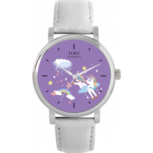 Toff London Einhorn Regenbogenwolkenuhr von Toff London