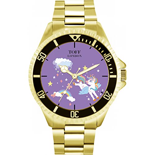 Toff London Einhorn Regenbogenwolkenuhr von Toff London