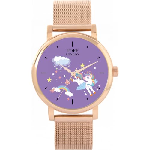 Toff London Einhorn Regenbogenwolkenuhr von Toff London