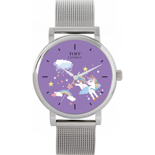 Toff London Einhorn Regenbogenwolkenuhr von Toff London