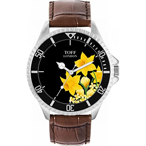 Toff London Gelbe Narzissen-Blumen-Uhr von Toff London